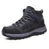 Sapatos masculinos transfronteiriços Outono e inverno Novos sapatos casuais de cano médio e alto para atividades ao ar livre, resistentes ao desgaste, caminhadas e montanhismo, sapatos da moda 9903-1