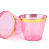 Copo de Água Descartável Quente 9OZ Rosa Phnom Penh Aviação Taça de Vinho Dourada PS Explosões Transfronteiriças