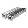 Calha de Drenagem Linear de Aço Inoxidável Canaleta em U de Resina Canaleta de Esgoto Tipo Fresta para Pátio Cobertura de Pedras para Jardim