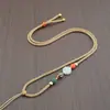 Cordão de Trevo de Quatro Folhas de Alta Qualidade Cordão Trançado para Pingente DIY Fivela de Segurança Cordão de Pingente de Jade Alça de Pescoço Confortável para Homens e Mulheres Atacado