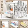 Soporte para Libros con Portalápices, Estantería Integrada, Estante de Almacenamiento de Libros para Escritorio, Soporte para Libros, Soporte de Libros, Estante de Almacenamiento, Soporte de Libros de Metal