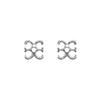 Bloguera con diseño de nicho, pendientes exagerados de resina con logotipo grande, pendientes Joker de moda de alta gama para mujer.
