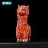 Adornos de alpaca con pegamento de grava de cristal natural transfronterizos, artesanías de resina de alpaca de cristal, adornos decorativos para el hogar