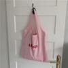 Bolsa de Compras Estampada Bordada con Letra Inglesa Bolso Bandolera Ultraligero Bolsa de Compras Bolso de Mano para Niñas Gran Capacidad Individual