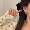 Pendientes de plata S925 con forma de aguja, de Corea del Sur, Dongdaemun, con perlas simples y elegantes, con diamantes de imitación, para mujer.