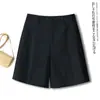 Elegantes Pantalones Cortos de Cintura Alta para Mujer, Estilo Delgado de Verano 2026 Nuevos Pantalones Anchos Holgados para Traje, Pantalones Casuales de Pierna Recta