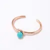 [18] Joyería de AliExpress nacional y extranjera suministro ambiente simple apertura en forma de C pliegue pulsera de perla azul