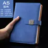 Caderno com Fivela A5 Livro de Registro de Reuniões de Estudo para Escritório Pu Caderno Bloco de Notas Caderno Espesso com Logo Personalizado
