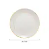 Plato Llano Occidental de Cerámica Doble Línea Dorada Dibujo Borde Dorado Plato Redondo Plato Creativo Plato para Bistec Plato para Pasta Plato para Desayuno