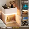 Mesita de noche inteligente de madera maciza con caja fuerte integrada, nuevo modelo 2026, caja fuerte pequeña para uso en dormitorio del hogar