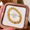 Pulseira de Cristal Amarelo Natural para Mulheres, Cristal Branco, Cristal Rosa, Pulseira da Riqueza e do Amor