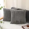 Funda de almohada recta nueva pelo de conejo estilo ins lisa vertical felpa almohada nórdica rectangular funda de cojín almohada