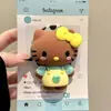Gatinho Cartoon de Silicone Hambúrguer Adequado para Suporte Magnético Magsafe com Forte Adsorção e Airbag Retrátil para Mesa