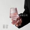 Taza de whiskey francesa rayada vintage de mediados de siglo engrosada vaso de sake vaso de degustación de cristal vaso de vino pequeño