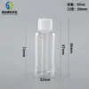 50 ml 100 ml Botella de reactivo PET plástico boca ancha boca pequeña botella boca ancha botella de reactivo transparente botella de muestreo