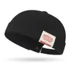 Gorra de Tela Sin Visera Hip-Hop de Moda Etiqueta de Tela Informal Retro Gorro de Punto Primavera y Otoño Exterior Elegante Ropa Urbana Gorra Calavera Transfronterizo