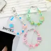 Cadena para Teléfono de Muñeca de Dibujos Animados con Cuentas Cadena Lanyard Estilo Ins Soporte para Tarjeta Correa para la Muñeca Antiperdida