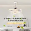 Ventilador estilo nórdico, modelo nuevo para sala de estar y comedor, ventilador de techo con luz para dormitorio, ventilador con luz integrado de frecuencia variable silencioso, luminaria moderna minimalista