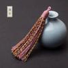 Borla de cordón de algodón frotado a mano estilo Xizang, estilo nacional, colgante hecho a mano, colgante para bolsa de coche, accesorios hanfu, pendiente para la oreja