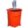 Misturador vertical de aço inoxidável de camada dupla engenharia civil equipamento de mistura de concreto tanque de mistura com alimentação por rolo empurrado manualmente