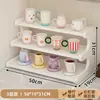 Organizador de mesa para mesas de comedor, portavasos, organizador de escritorio, vaso de agua, taza de café, juego de té, portavasos pequeño, estante de almacenamiento
