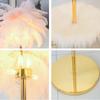 Lámpara de Noche Nórdica para Dormitorio Lámpara para Sala de Estar Estilo Creativo de Celebridad de Internet Decoración de Ambiente Lámpara de Pie de Plumas de Pie