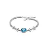 Pulsera de Brazalete con Colgante Ovalado de Circonita Super Brillante Pulsera de Temperamento de Lujo Ligero Gama Alta Diseño de Moda de Nicho Joyería de Mano para Mujeres