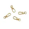 Fecho de mola tipo lagosta rotativo banhado a ouro 14k para acessórios de pulseira e colar feitos à mão DIY, fecho rotativo versátil para acabamento