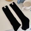 Meias de terry felpudo grossas IOULOR para outono e inverno, etiqueta de tecido, cor sólida, moda coreana, meias de algodão, meias femininas sakagiya