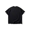 Yidao Vintage 2026 Verano Nuevo Retro Cuello Redondo Remache Cuello Pequeño Estilo Americano Unisex Color Sólido Holgado Camiseta de Manga Corta