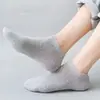 Calcetines para hombre y mujer, calcetines invisibles tipo botín, calcetines deportivos finos de corte bajo para tobillo para primavera y verano para hombre, calcetines de color liso negro, blanco, gris