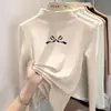 Y2577# Camiseta de Manga Larga para Niña Chaqueta de Primavera y Otoño Camisa Base de Terciopelo Cuello Semi-alto Ropa de Otoño para Niños Niños Camiseta Cálida