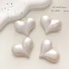 Colgante de Corazón Barroco Irregular de Resina Imitación Perla Blanca para Colgantes Hechos a Mano, Accesorios de Joyería con Cuentas