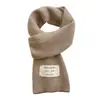 Bufanda Suave de Punto para Mujer, Elegante Patrón Espiga Versátil para Otoño e Invierno, Calentador de Cuello Engrosado Cálido, Versión Coreana Moderna