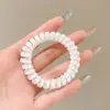 Diadema de teléfono de cordón de resorte estilo coreano para coleta alta para mujer, cuerda para moño dopamina primavera-verano, banda elástica para coleta linda y versátil