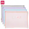 Deli 73166 Bolsa de Información de Materia Bolsa de Papel para Exámenes Bolsa de Almacenamiento Bolsa de Clasificación por Materia Bolsa con Cierre para Libros Transparente