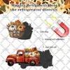 Set de Pegatinas para Coche de Buzón de Pavo de Acción de Gracias Pegatinas Magnéticas Pegatinas de Decoración de Dibujos Animados Pegatinas de Fiesta Pegatinas Festivas Pegatinas para Refrigerador
