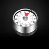 Temporizador de Cozinha de Aço Inoxidável Temporizador Mecânico Magnético Temporizador para Cozinhar Ovos Ferramenta de Gerenciamento de Tempo Autodisciplina