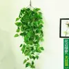 Trepadeiras artificiais com folhas de plástico, adequadas para pendurar na parede interna, plantas pendentes e cestos suspensos.