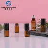 Botellas de Vidrio Ámbar de 3 ml para Decantar Perfume, Botellas de Vidrio Ámbar con Rodillo, Botellas de Vidrio al por Mayor para Aceites Esenciales y Líquidos
