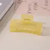 Pinza para el Cabello Mate Transfronteriza Tipo Pinza de Tiburón con Acabado de Alta Gama, Pinza de Garra Rectangular Simple de 13 cm, Tamaño Grande para Cabello Grueso, Accesorio para el Cabello para Mujer