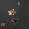 Ramos de flores secas, adornos decorativos de flores reales, flores de loto secas, capullos de loto, raíces de loto naturales, arreglos florales inspirados en Zen, decoraciones para sala de estar chinas.