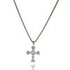 Hip hop antiguo lindo europeo y americano nuevo plata S925 tamaño mixto circonio engastado en garra colgante de cruz joyería de moda de lujo ligero accesorios
