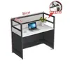 Escritorio de Oficina Plegable Estación de Trabajo para Empleados Escritorio para Personal Combinación de Escritorio para Computadora Estación de Trabajo para Cuatro Personas Asiento de Tarjeta Mesa de Oficina para Empleados