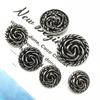 Botón de metal con pintura en rollo de flores directo de fábrica para camisa de mujer informal, suéter, botón cosido a mano, accesorios de joyería DIY