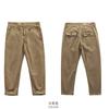 Pantalones chinos para hombre Ami Caqui Vintage Trabajo Caqui Pantalones Casuales Holgados Americanos Rectos Casuales para Hombre