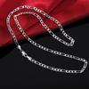 Deseo oferta caliente cobre plateado plata 4MM tres habitaciones un collar popular europeo y americano lateral collar NK joyería de comercio exterior en stock