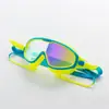 Nuevas gafas de natación para niños, armazón grande y genial, tapones para los oídos unidos, galvanizado colorido, antivaho, antiagua, anti-ultravioleta, fabricantes de gafas de natación