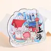 Ímãs de geladeira planos de acrílico com marcos de grandes cidades turísticas da China, incluindo Pequim e Xangai