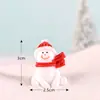 Paisagem miniatura de boneco de neve de Natal, arranjo em vaso com cena de neve, pequenas peças decorativas, pingente de chaveiro Papai Noel, presentes de resina, atacado